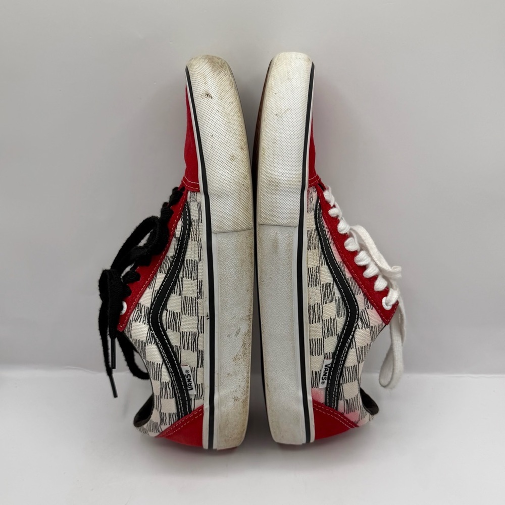 Vans Old Skool Pro Sketched Checkerboard Racing Red White Special Edition - Picture 6 of 9